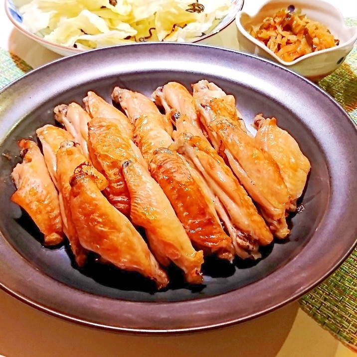 オーブンで 鶏手羽中の塩焼き